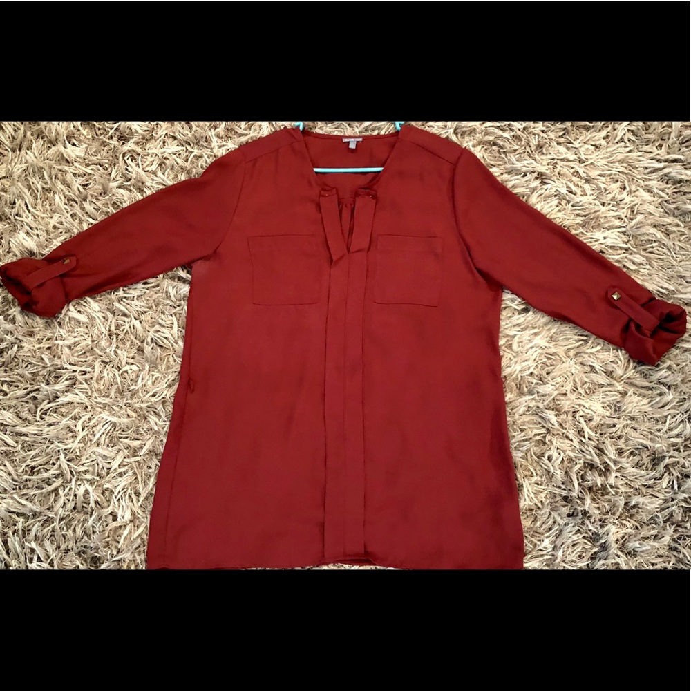 Charlotte Russe Burgundy 3/4 length sleeve sz XL